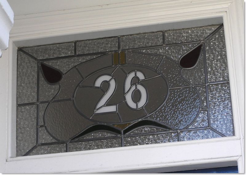 Stained glass house names and numbers